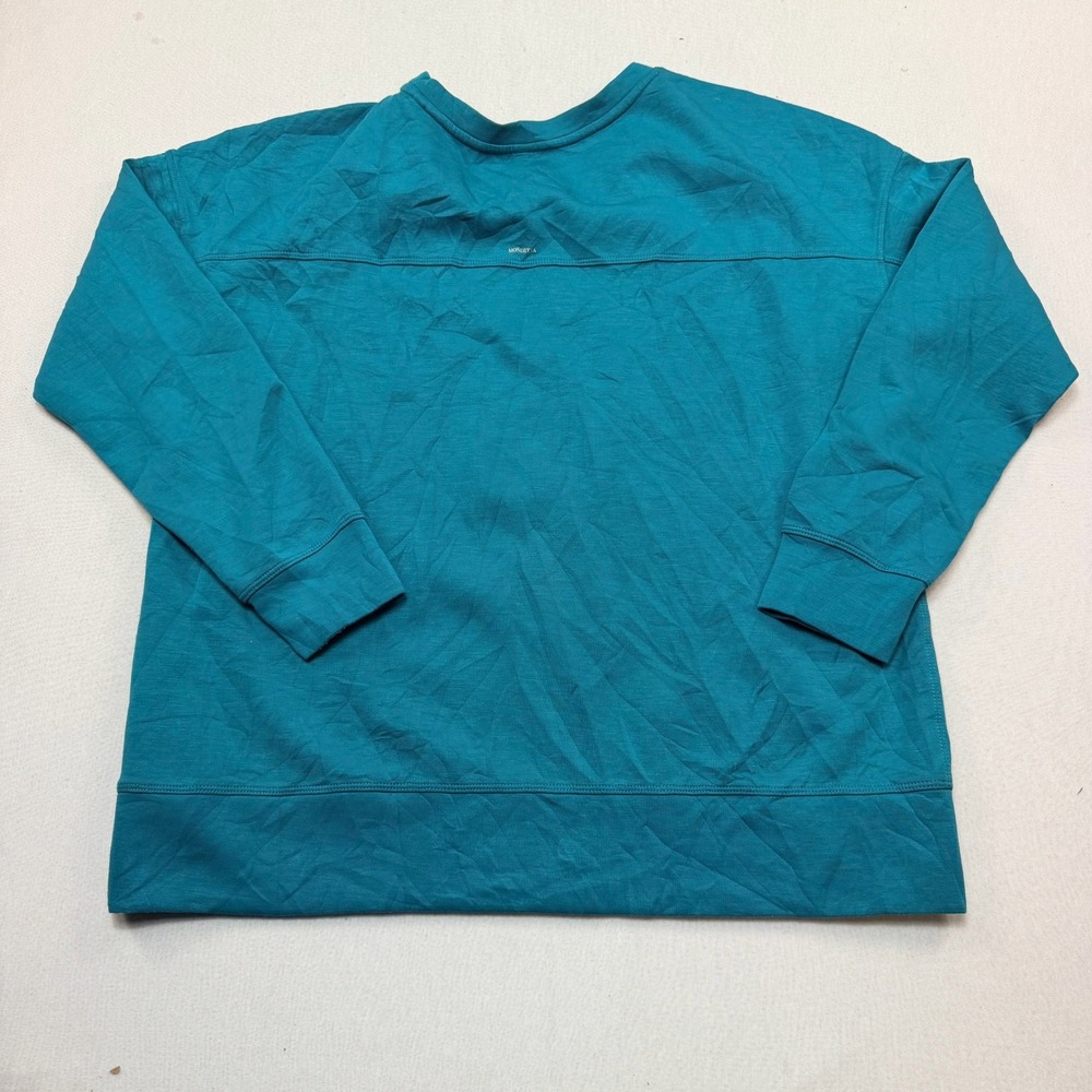 Mondetta Pullover Top Women Extra Large Teal Excellent Crewneck Long Sleeve